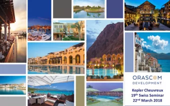 Kepler Cheuvreux 19 th Swiss Seminar 22 nd March 2018  El Gouna, Egypt  ODH at a glance  The Turn