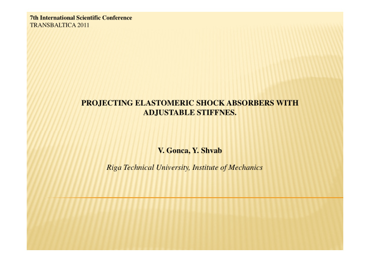 projecting elastomeric shock absorbers with adjustable