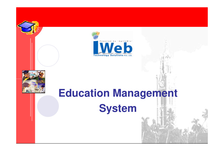 education management system features of the application