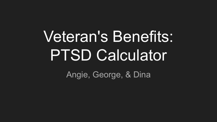 veteran s benefits ptsd calculator