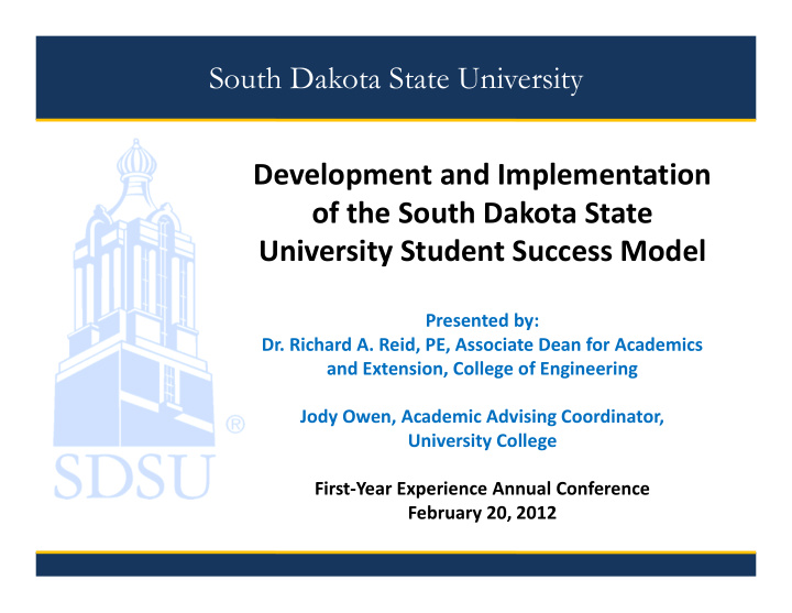 south dakota state university development and