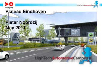 Plateau Eindhoven  Pieter Noordzij  May 2011  0  Content:  Dutch Automotive Industry  High