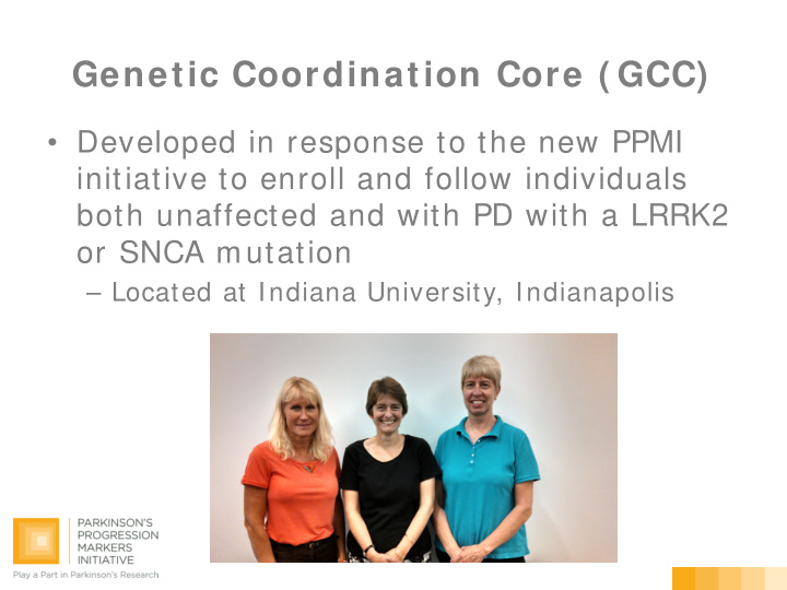genetic coordination core gcc