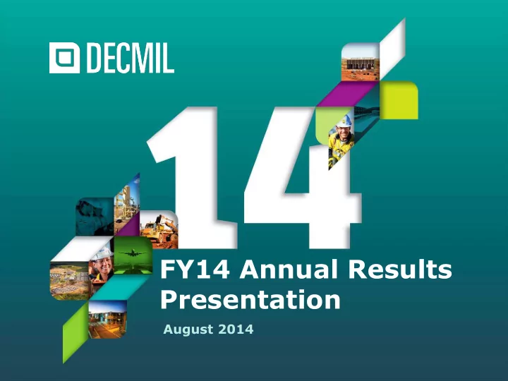 fy14 annual results