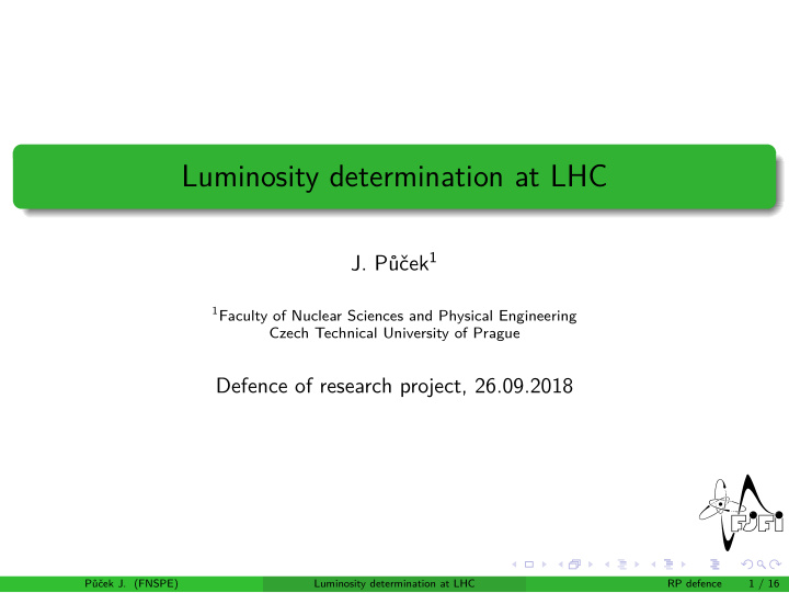 luminosity determination at lhc