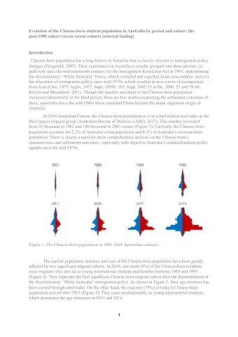 Evolution of the Chinese-born student population in Australia by period and cohort: the