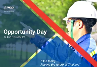 Opportunity Day  3Q/2018 results One family Fueling the future of Thailand  DISCLAIMER