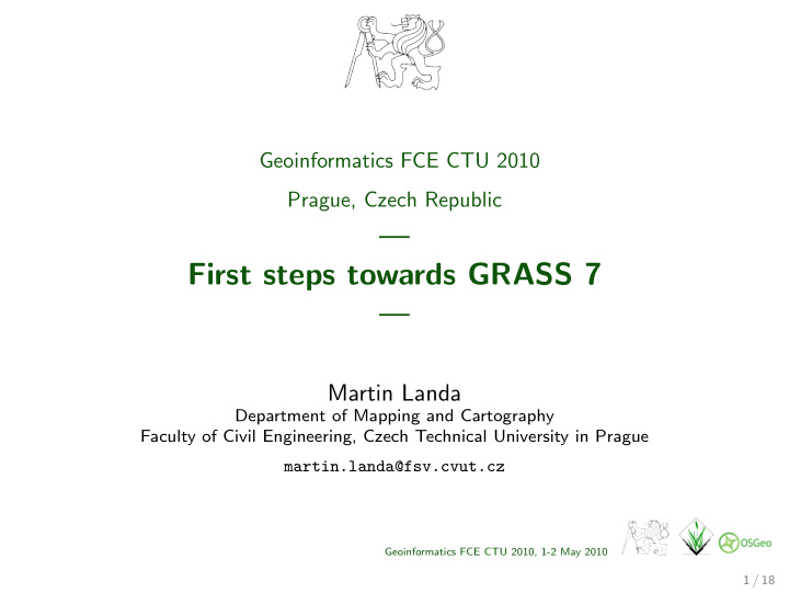 first steps towards grass 7
