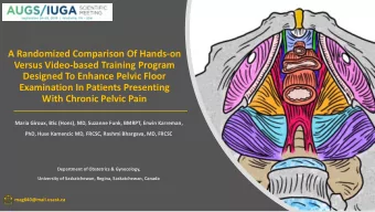 A Randomized Comparison Of Hands-on  Versus Video-based Training Program  Designed To Enhance