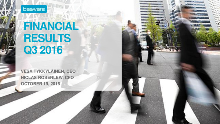 financial results q3 2016