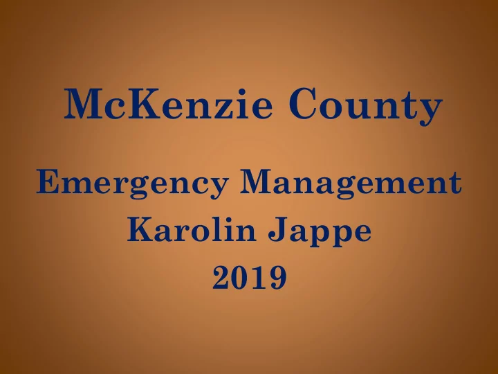 mckenzie county