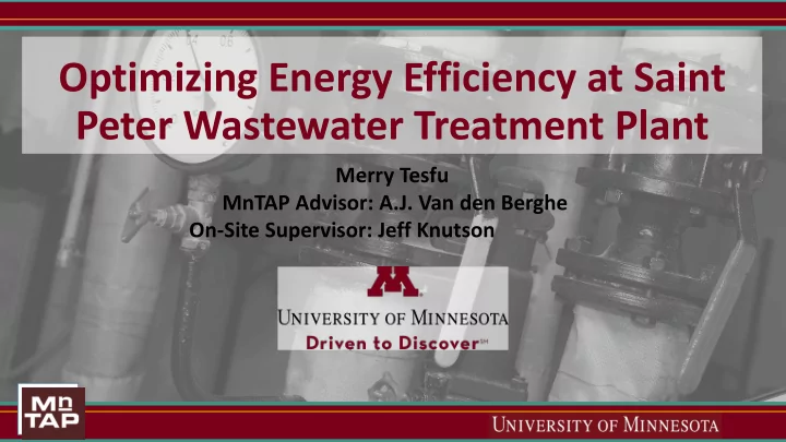 optimizing energy efficiency at saint