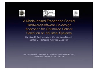 A Model-based Embedded Control  Hardware/Software Co-design  Approach for Optimized Sensor