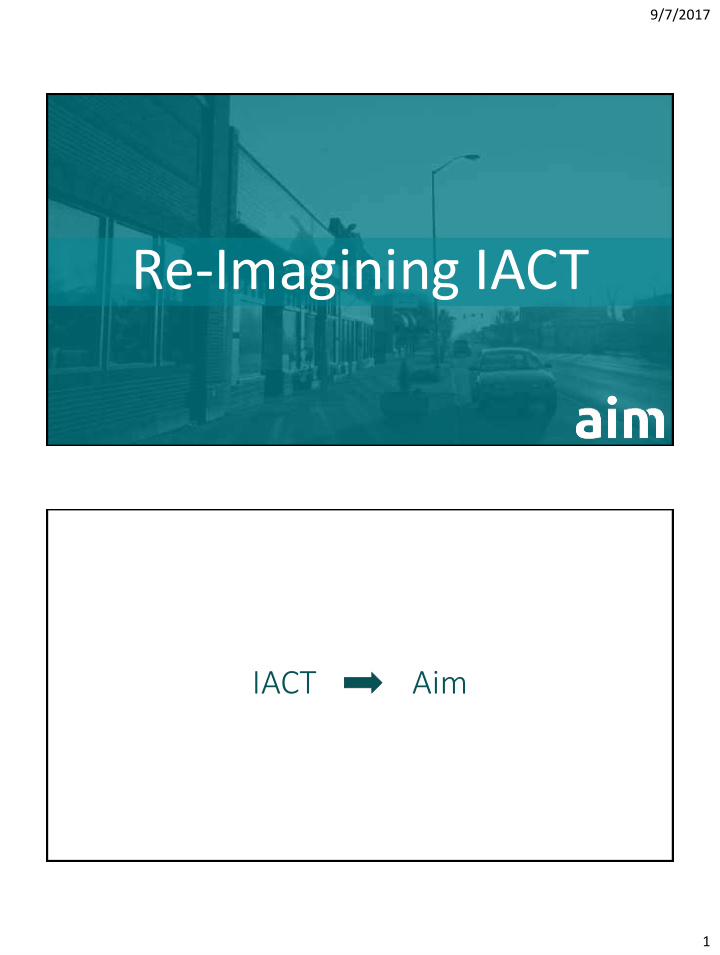 re imagining iact