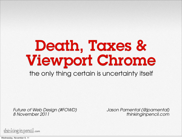 death taxes viewport chrome