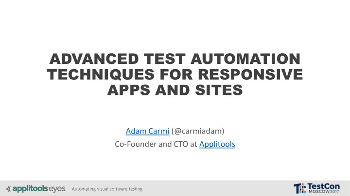advanced test automation