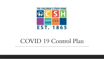 COVID 19 Control Plan  Framework  The agency will update program operations in step with the Four