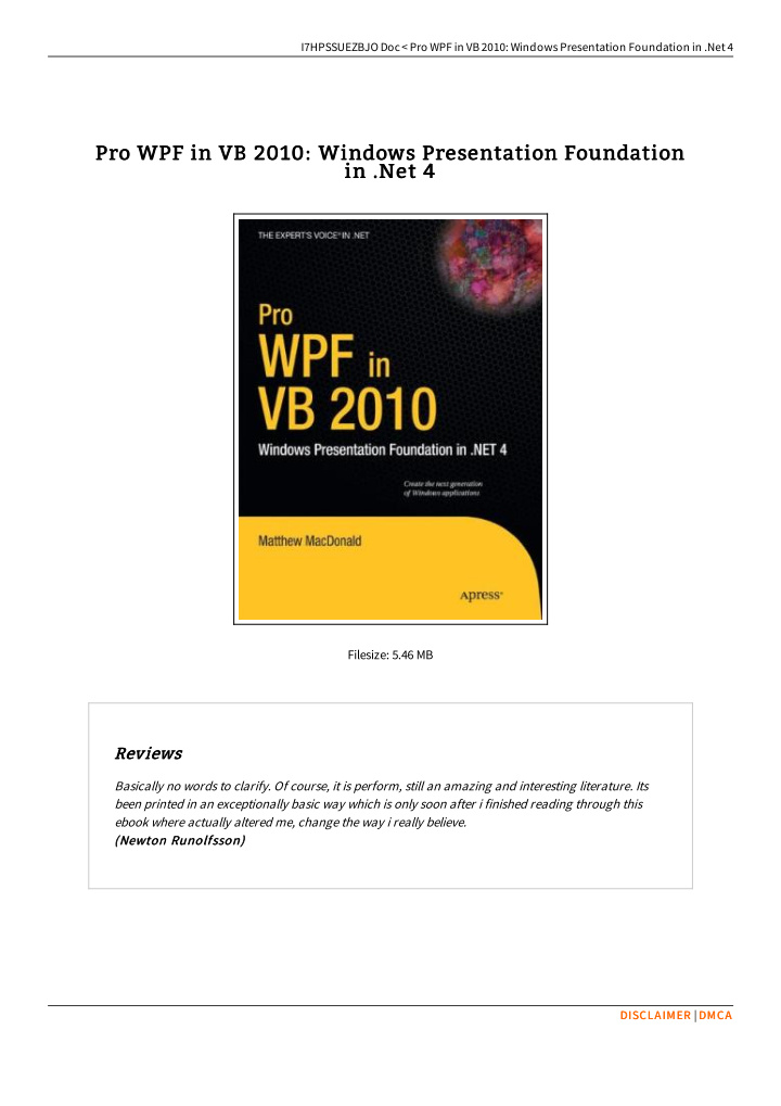 pro wpf in vb 2010 windows presentation foundation pro