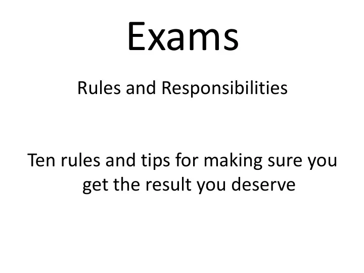 exams