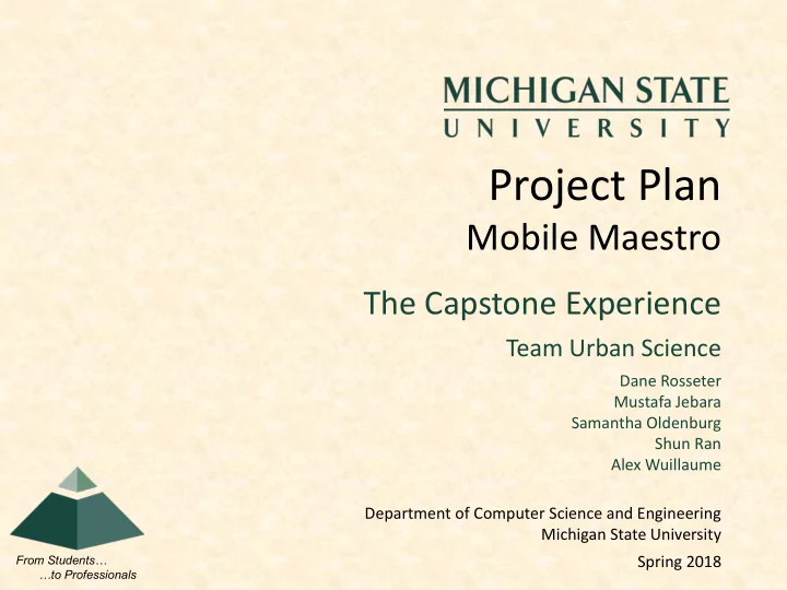 project plan