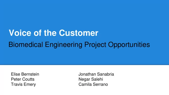 voice of the customer