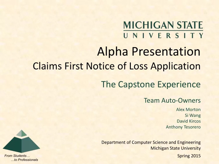 alpha presentation