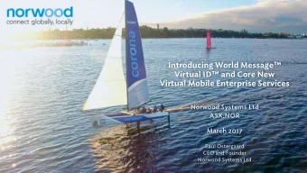 Introducing World Message  Virtual ID and Core New  Virtual Mobile Enterprise Services