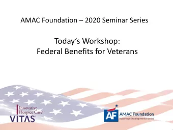 Federal Benefits for Veterans  References  Additional References  The U.S. Department of