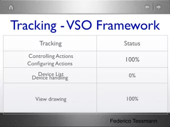 Tracking -  VSO Framework  Tracking  Status  Controlling Actions  100%  Configuring Actions  Device