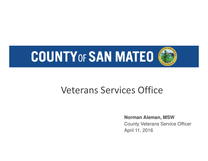 veterans services office