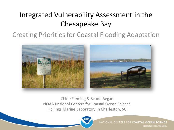integrated vulnerability assessment in the chesapeake bay