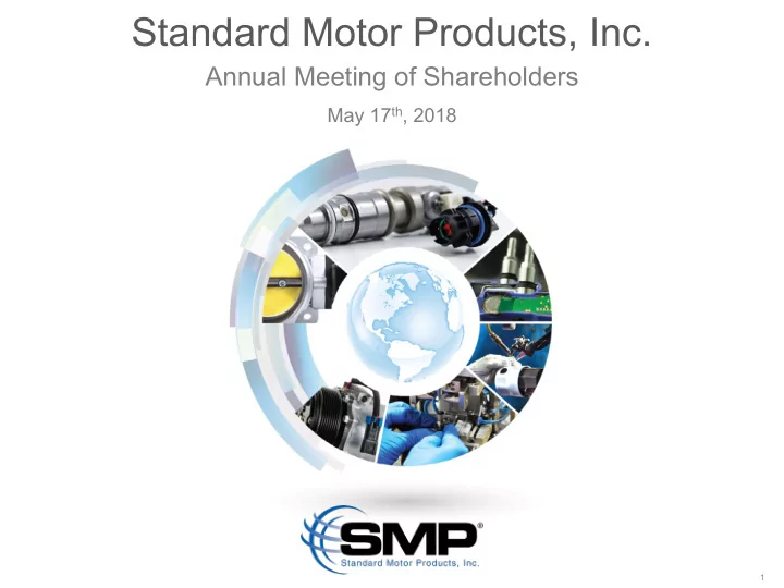 standard motor products inc