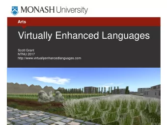 Virtually Enhanced Languages  Scott Grant  NTNU 2017  http://www.virtuallyenhancedlanguages.com