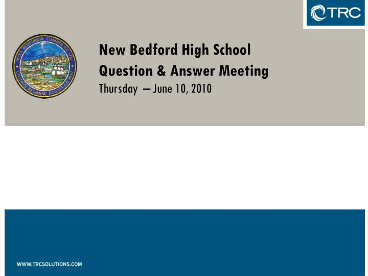 new bedford high school question answer meeting