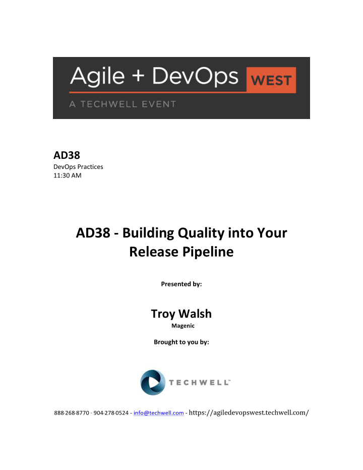 ad38 building quality into your release pipeline