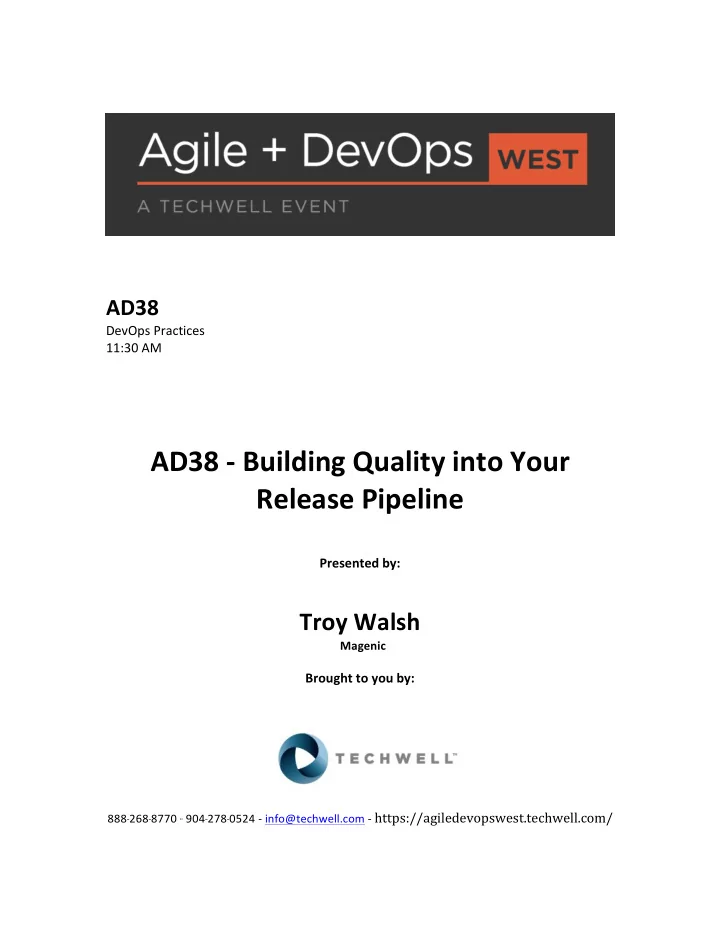 ad38 building quality into your release pipeline
