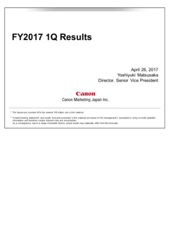 5/1/2017 5:10 PM  Sales decreased despite increased sales in business solutions, which were offset
