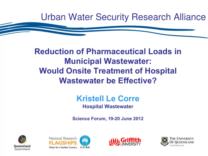 urban water security research alliance
