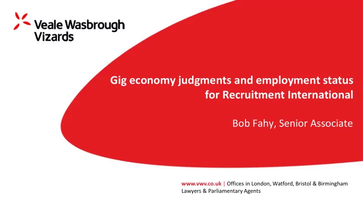 gig economy judgments and employment status for