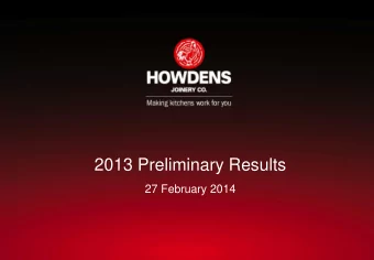 2013 Preliminary Results  27 February 2014  Matthew Ingle  Chief Executive Officer  A proven