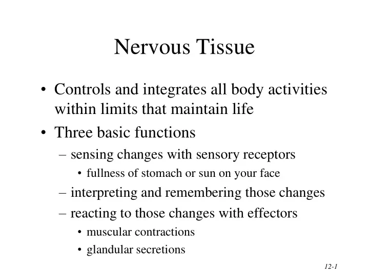 nervous tissue