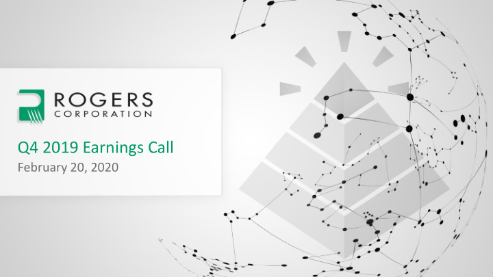 q4 2019 earnings call