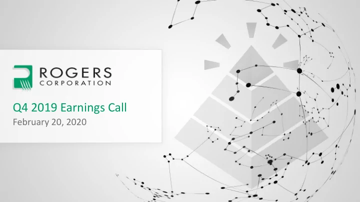 q4 2019 earnings call
