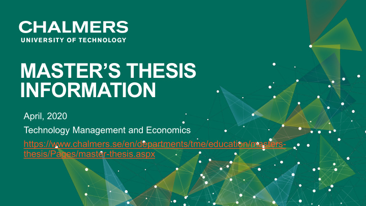 master s thesis information