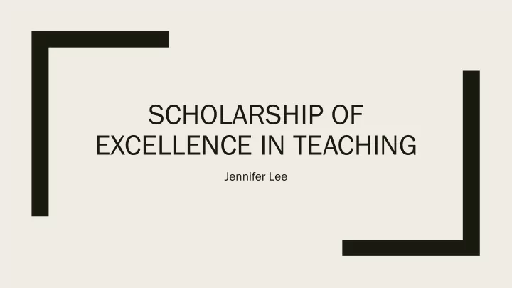 scholarship of