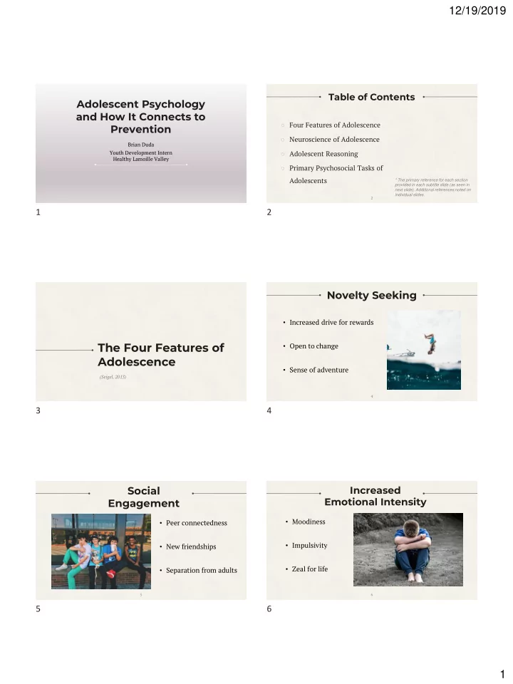 the four features of