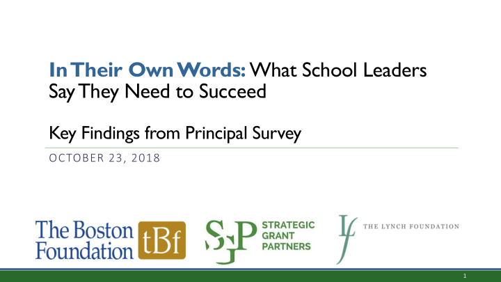 in their own words what school leaders say they need to