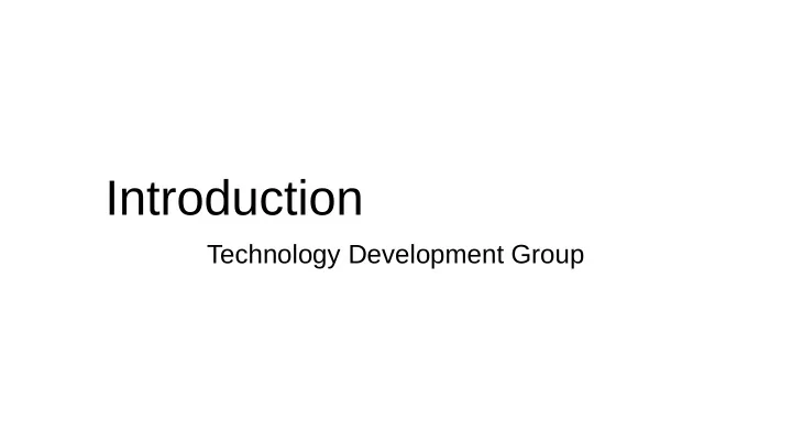 introduction