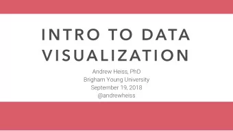 I N T R O  TO  DATA  V I S UA L I Z AT I O N  Andrew Heiss, PhD  Brigham Young University
