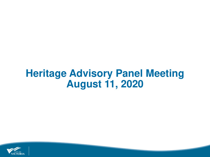 heritage advisory panel meeting